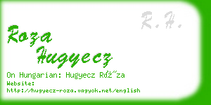 roza hugyecz business card